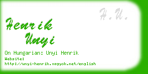 henrik unyi business card